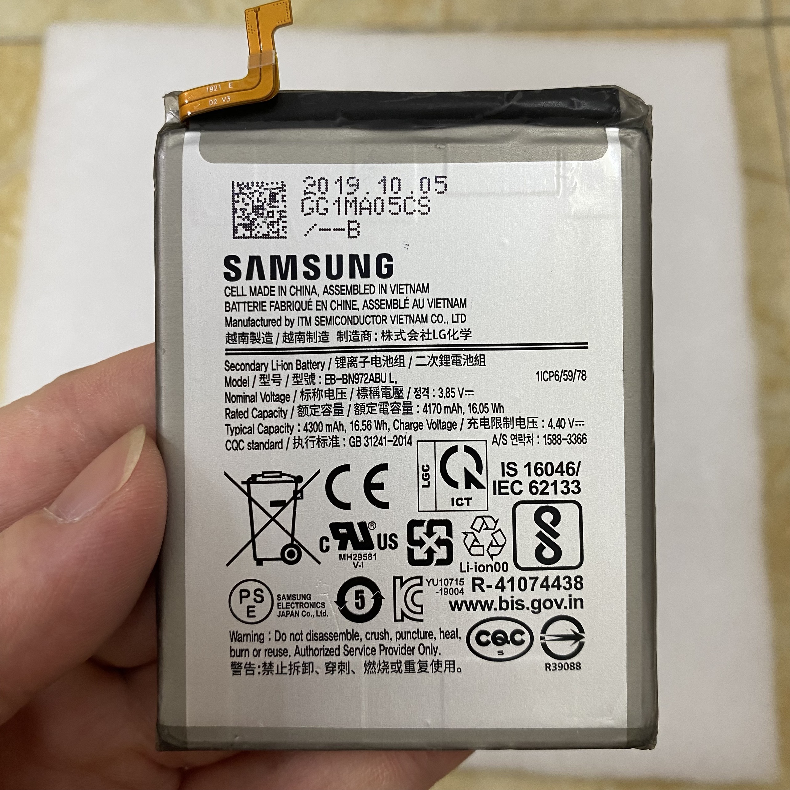 Pin Samsung Galaxy Note 10 Plus bảo hành đổi mới