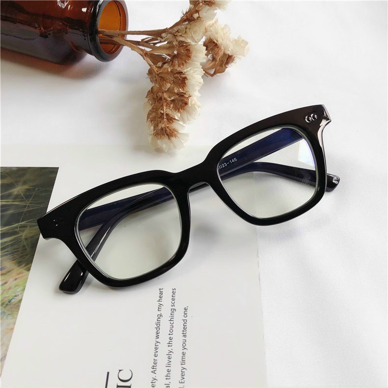 Gọng mắt kính giả cận chữ v unisex nam nữ thời trang 0 độ kiểu dáng hàn quốc