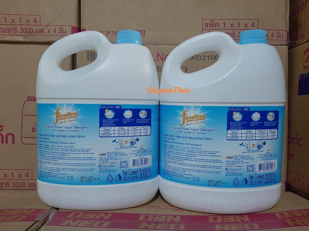 [HCM]Nước giặt xã Fineline Can 3000ml (Thái Lan) - Xanh