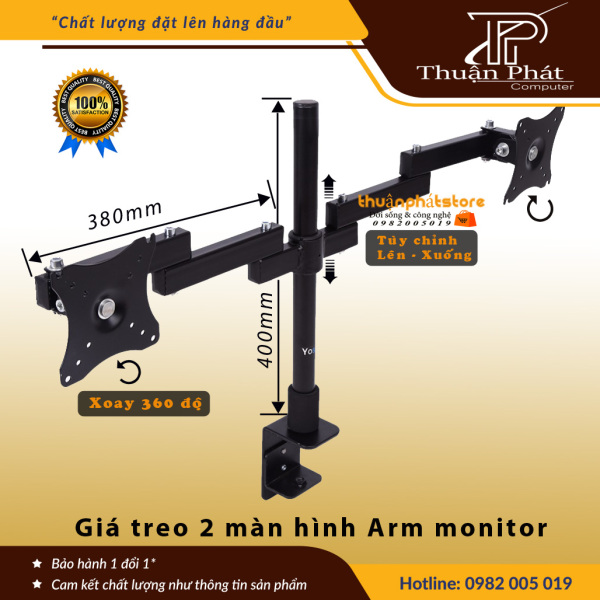 Giá Treo Màn Hình Giá Treo 2 Màn Arm Monitor - Xoay Màn 360 Độ - Model XD50