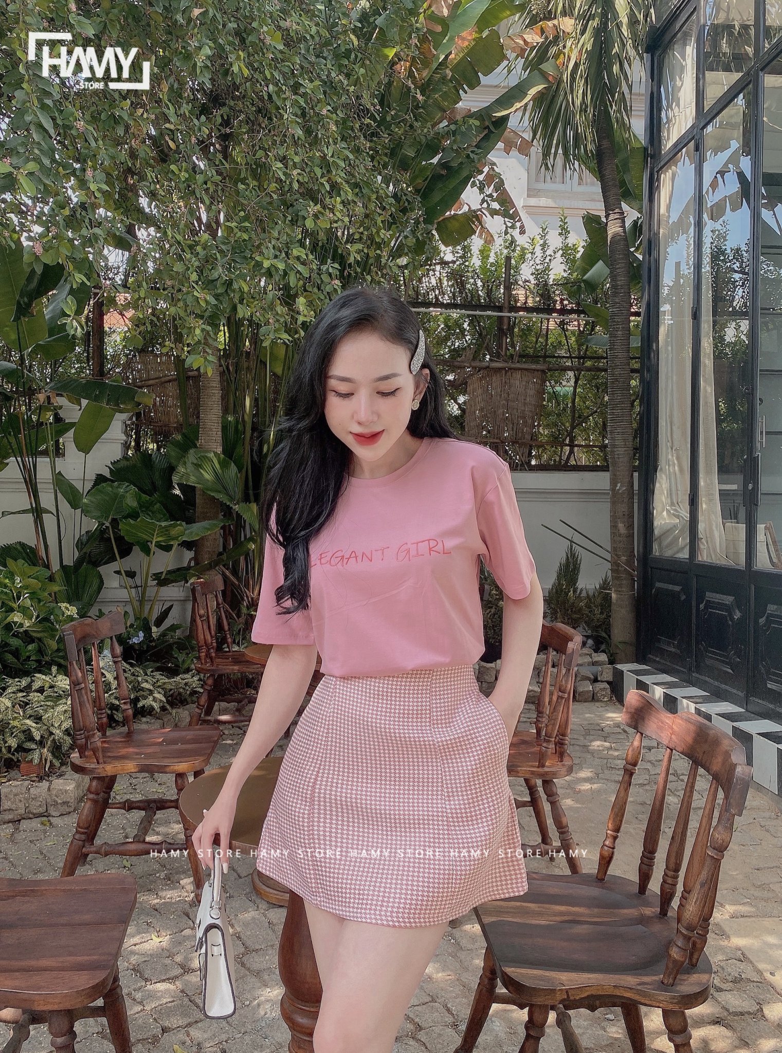 CHÂN VÁY CARO CHỮ A