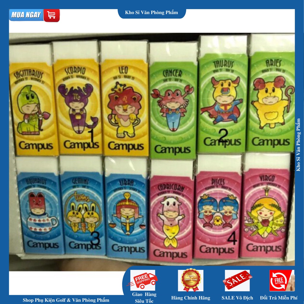 Tẩy Campus Zodiac 12 cung hoàng đạo - 1 viên