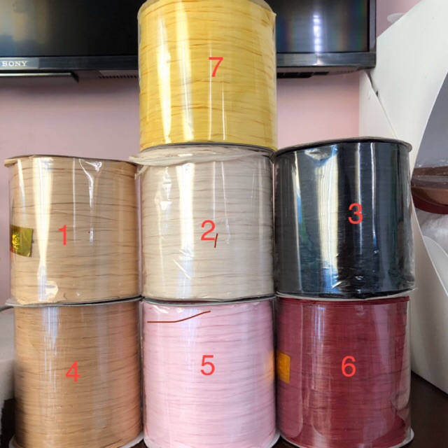 Sợi cọ raffia / sợi cọ đan móc 139k/ cuộn
