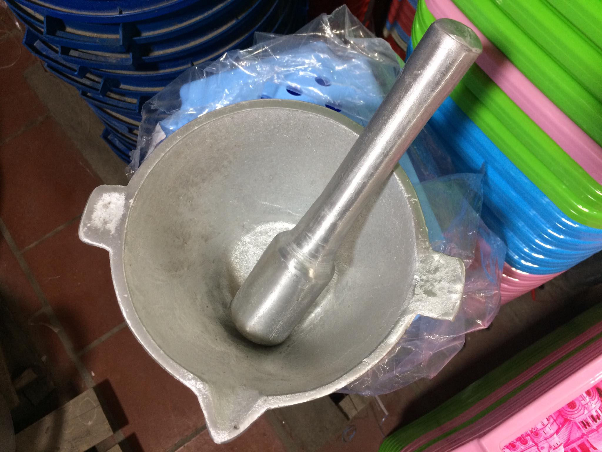 Bộ cối chày nhôm đúc Loại to phi 20