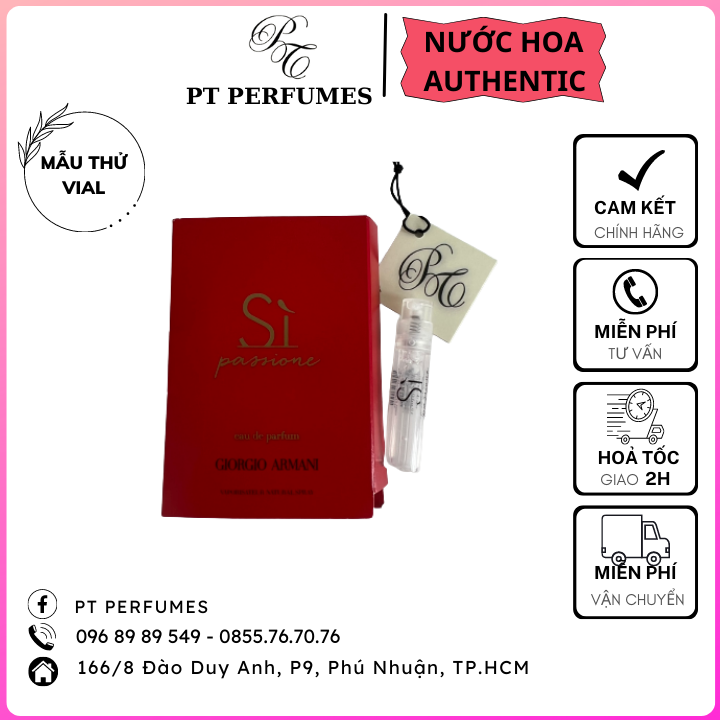 Mẫu thử Vial Sample nước hoa Giorgio Armani Sì Passione 1.2ml