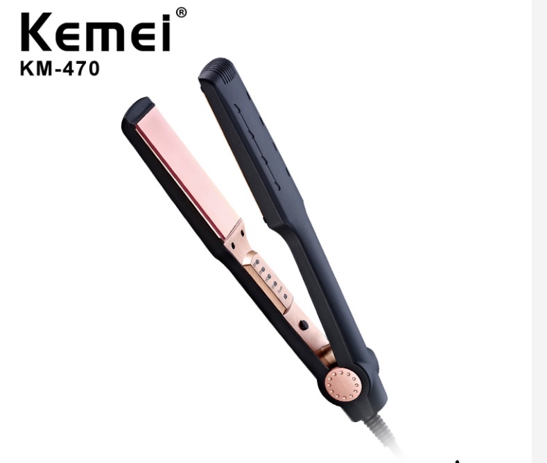 [HCM]Máy Kẹp Tóc Bản Lớn Chỉnh Nhiệt Cao Cấp Kemei Km 470