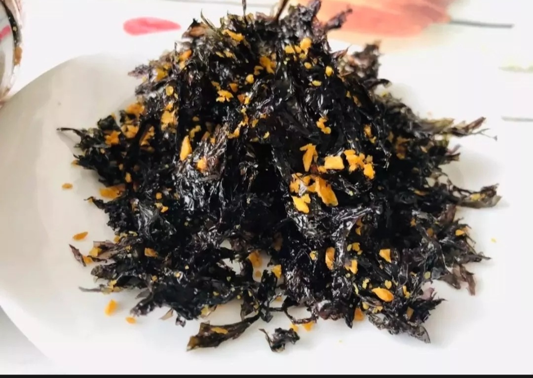 bánh tráng rong biển tỏi phi