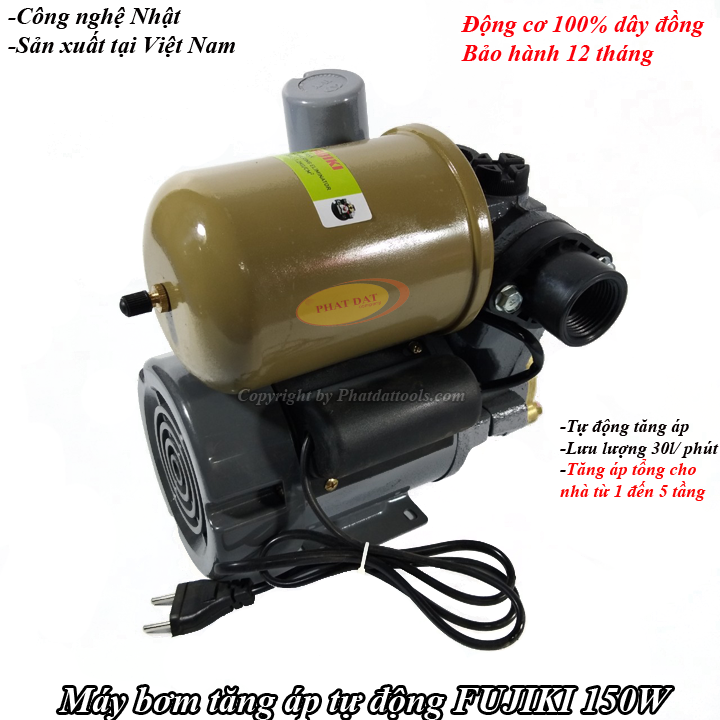 Máy Bơm Nước Đa Năng (Hút Sâu-Đẩy Cao-Tăng Áp Tự Động) FUJIKI FZ-150BE