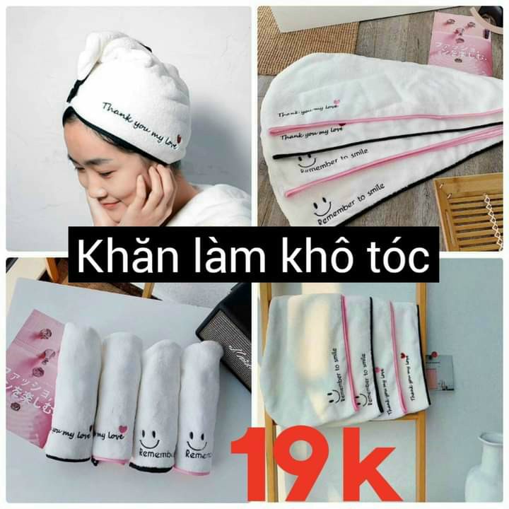 KHĂN LAU KHÔ TÓC NHANH THẤM HÚT TỐT