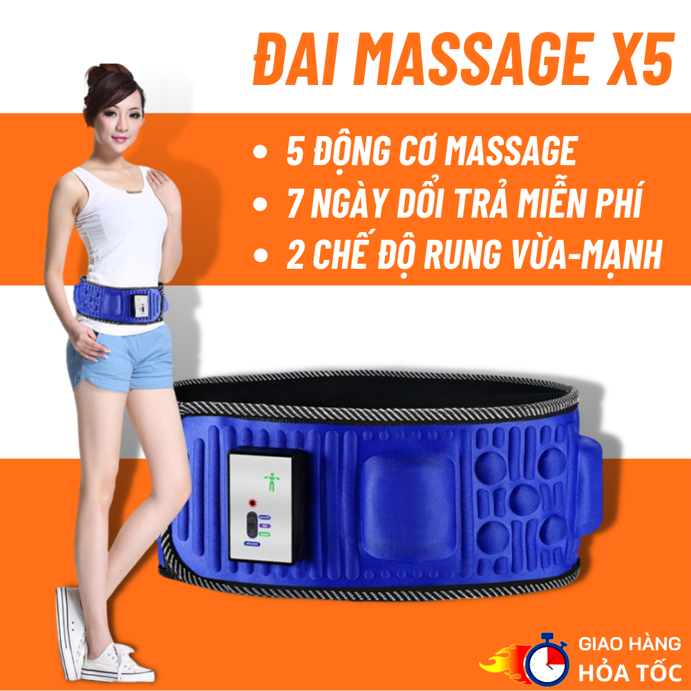 Đai massage x5 hàn quốc - đai đánh tan mỡ bụng hiệu quả