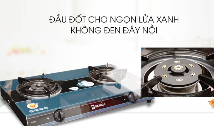 Bếp gas đôi tiết kiệm ga NAGASAKI NK-686G Mới 100% Kính cường lực, Đầu đốt đồng thau - Bảo Hành 12 THÁNG