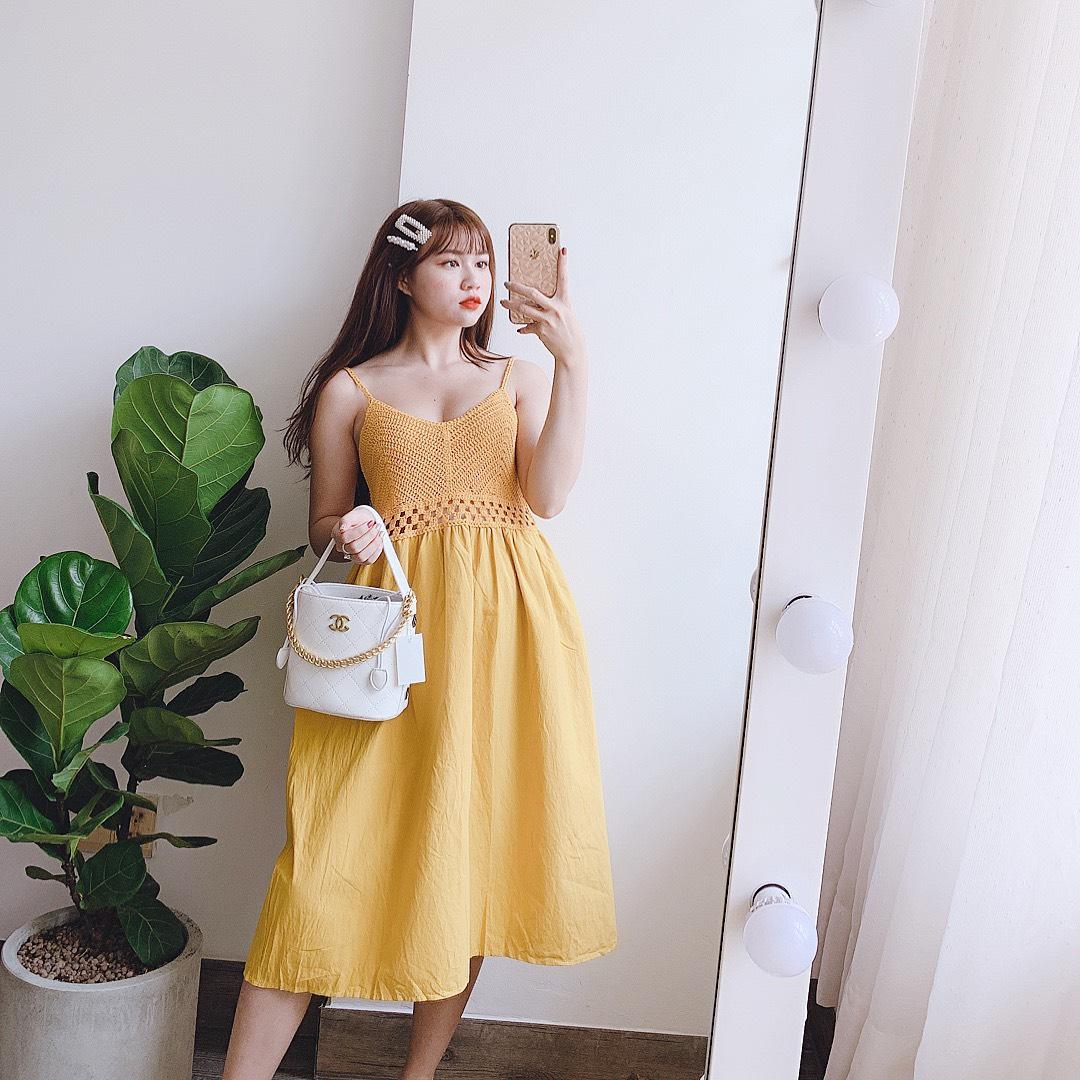 Đầm xô thêu 2 dây-ts