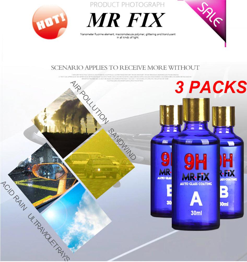 Combo 03 chai Mr Fix 9H TIẾT KIỆM 40% - Phủ bóng xe ô tô chống xước - Ceramic Coating MR FIX 9H-Dung dịch Phủ bóng xe Auto Ceramic Coating MR FIX 9H 30ml Chống Trầy Xước Mr FIX 9H-Dung dịch phủ gốm cao cấp bảo vệ sơn xe, chống xước Mr FIX 9H 30ml