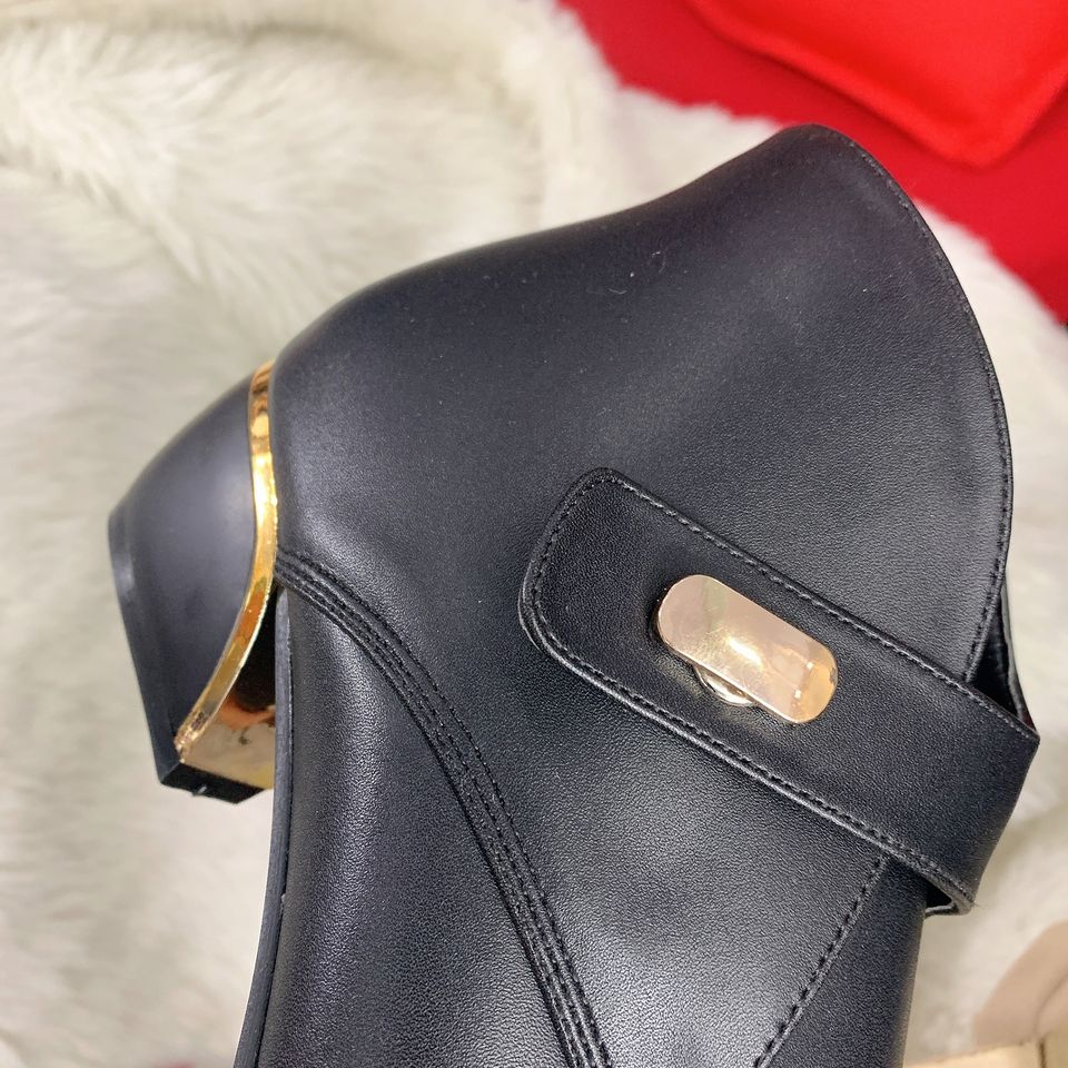 Giày bốt nữ 4cm cổ thấp hàng hiệu Rosata boot nữ RO308