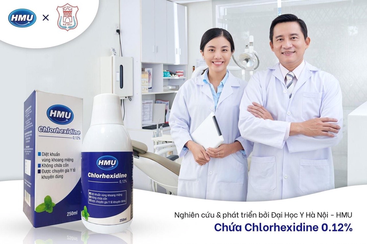 Nước Súc Miệng HMU Chlorhexidine 0,12% - Chai 250ml