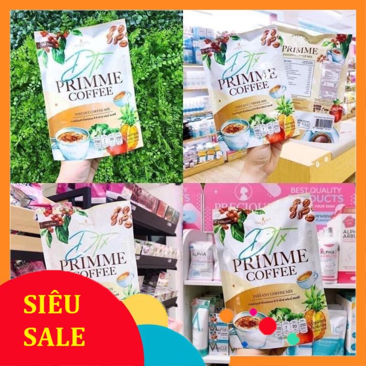 Cà phê giảm cân hỗ trợ đẹp da DTX Primme Coffee Thái Lan (10gói/bịch)