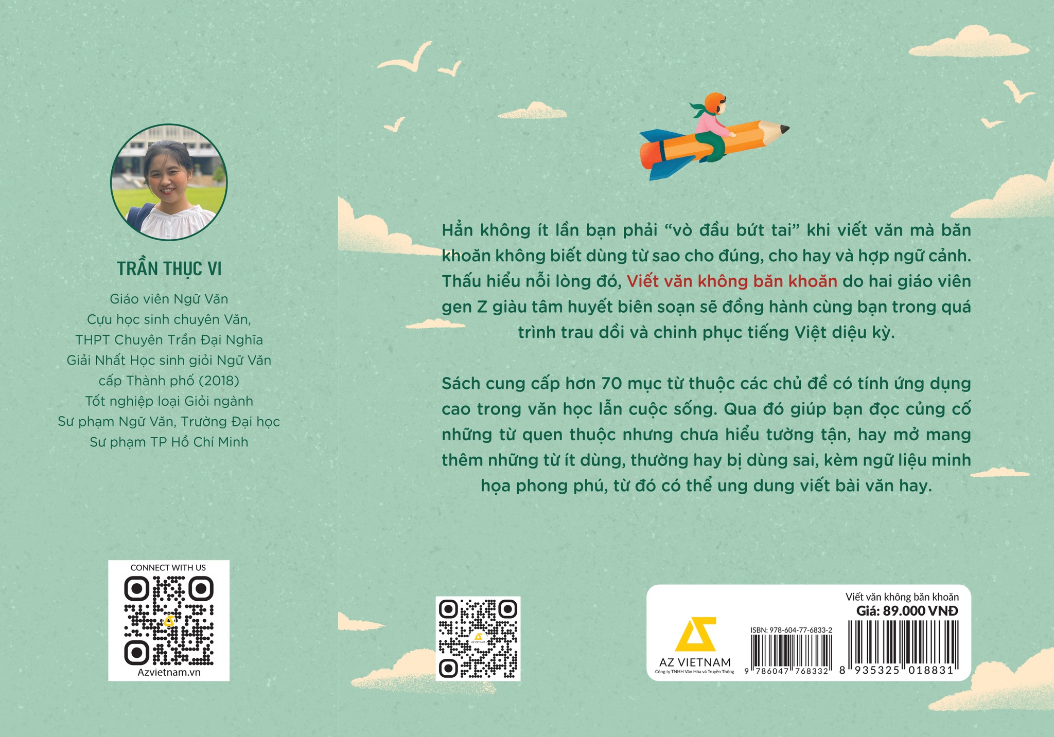 Sách - Viết văn không băn khoăn (NÂNG CẤP TỪ VỰNG CHO BÀI VĂN HAY HƠN)