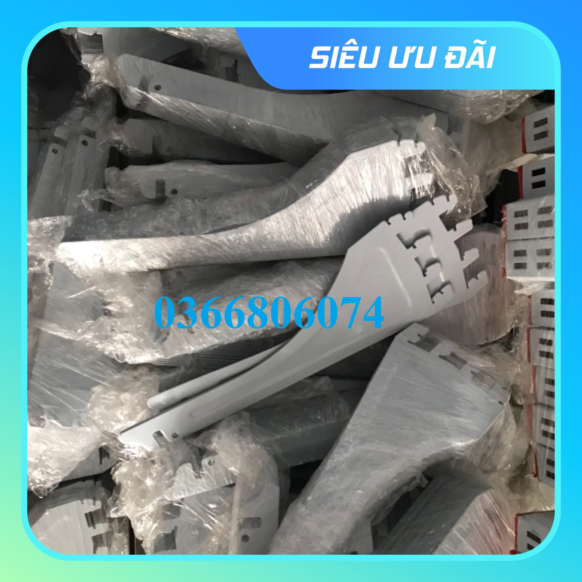 tay pass đỡ mâm kệ siêu thị