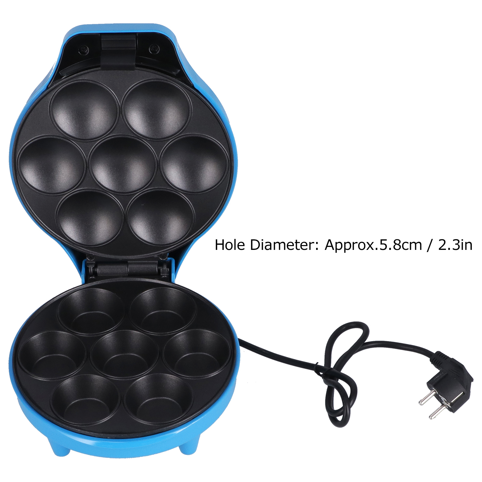 Multi-function 7-Holes Donut Machine Double-Sided Heating Cup Cake Maker 1200W