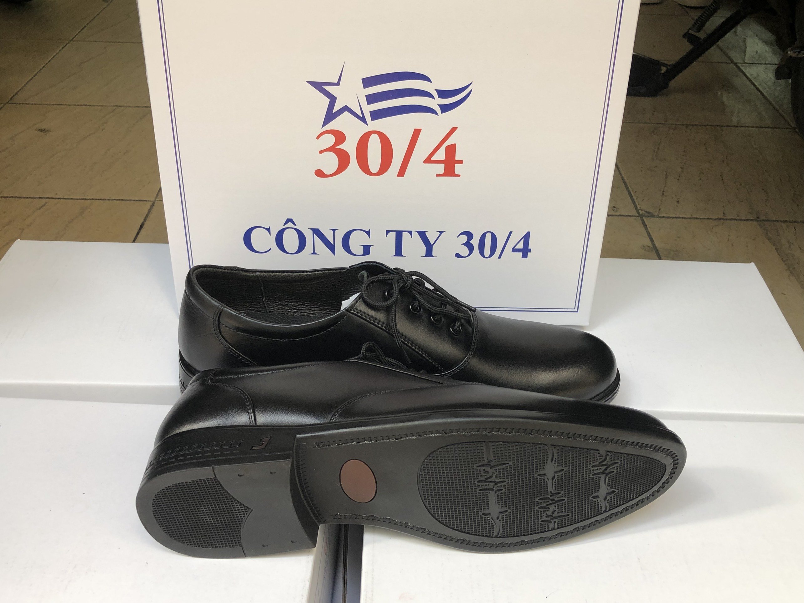 Men's Genuine Leather Office Shoes Lace-Up Style 407A