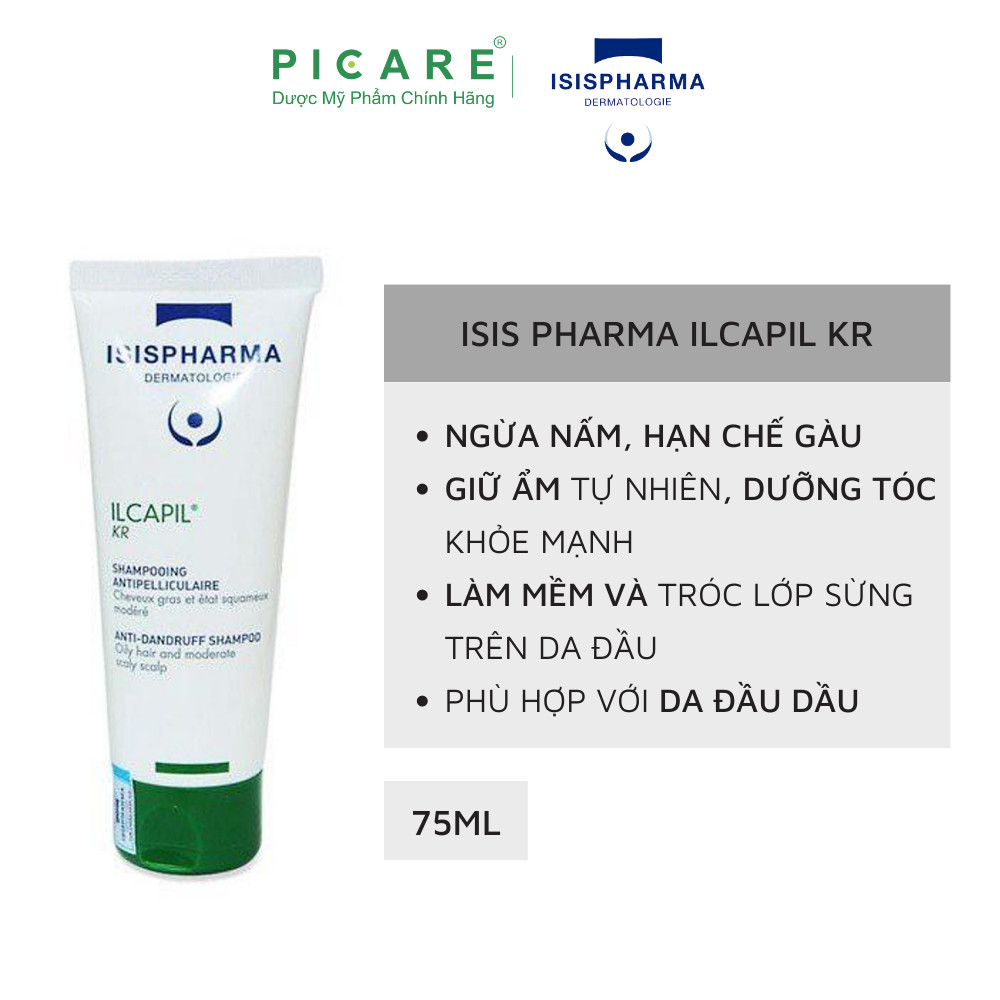 [GIẢM 20K ĐƠN 399K] Isis Pharma Dầu Gội Giảm Gàu ILCAPIL KR 75ml