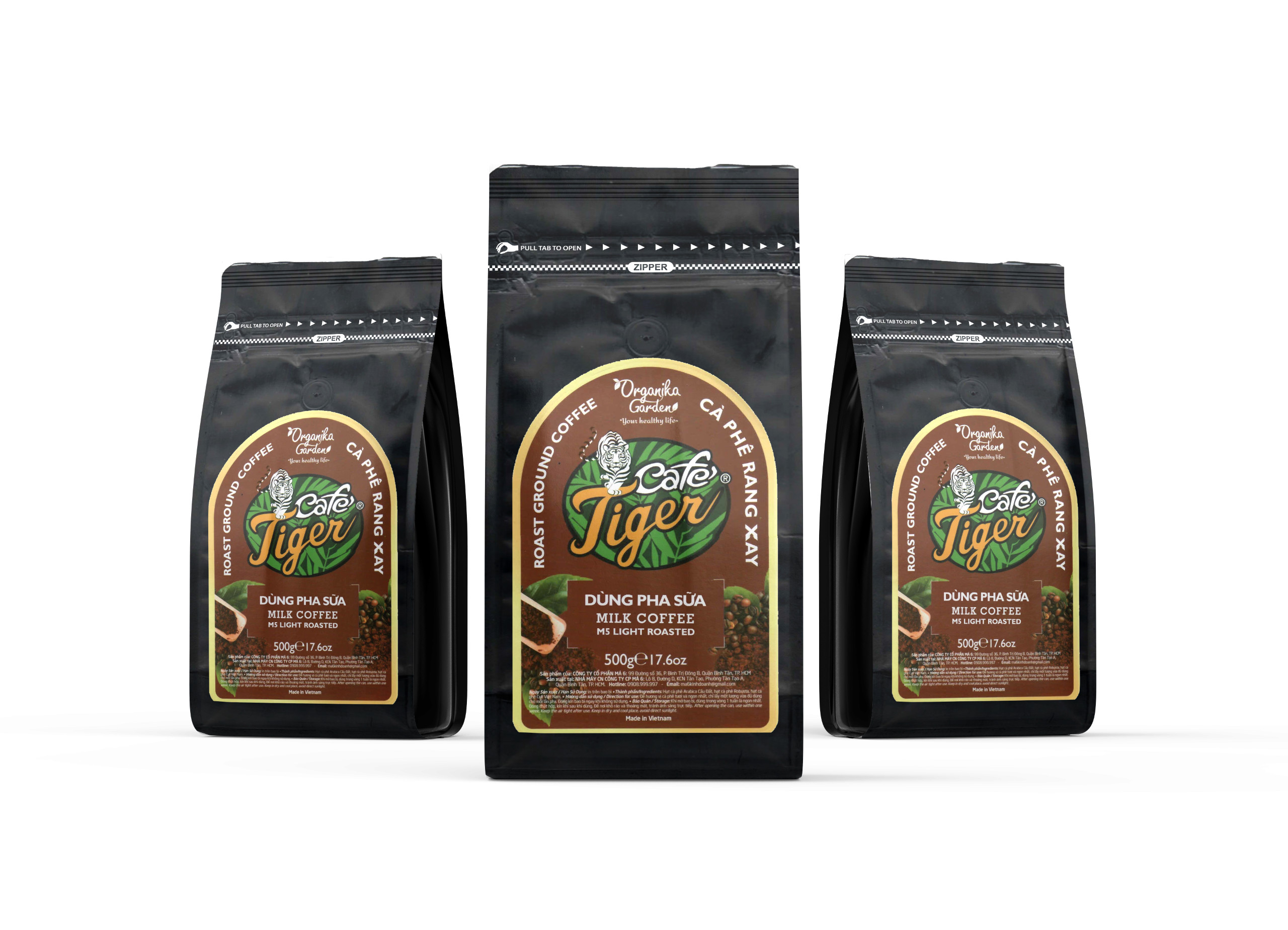 Café Tiger - DÙNG PHA SỮA 500gr (MILK COFFEE M5 LIGHT ROASTED)