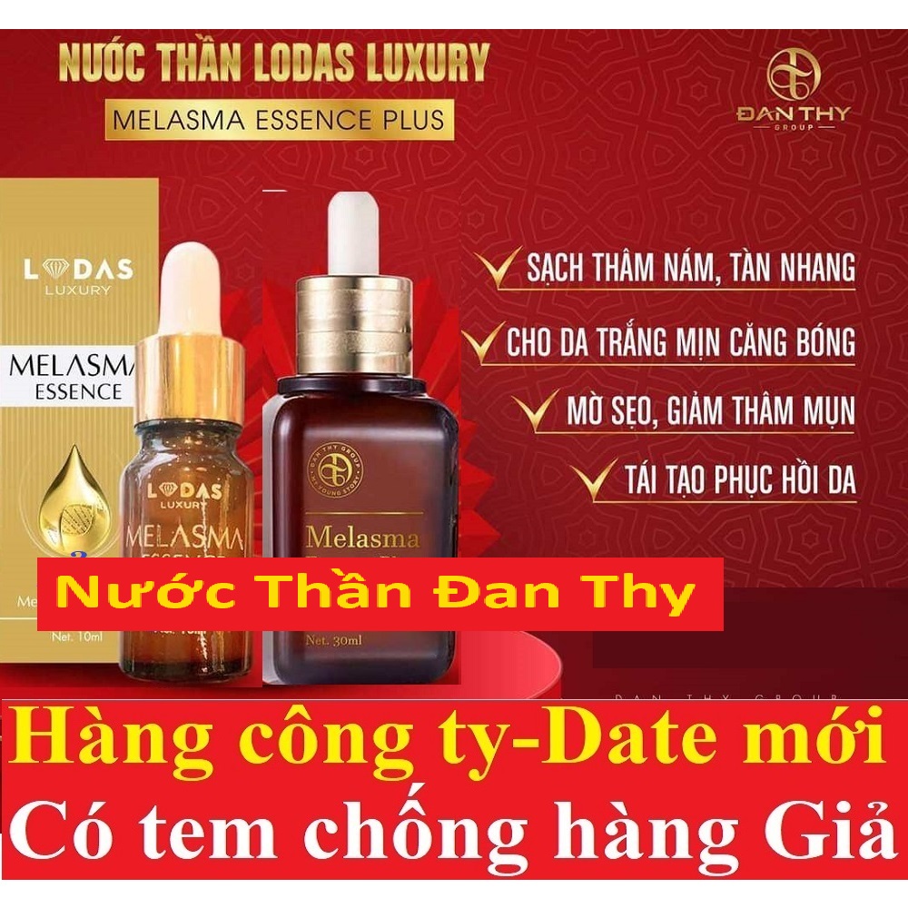 [SIZE TO 30ML] Serum Nám Lodas melasma Esence Plus nước thần Đan thy 10/30ml (new gold)