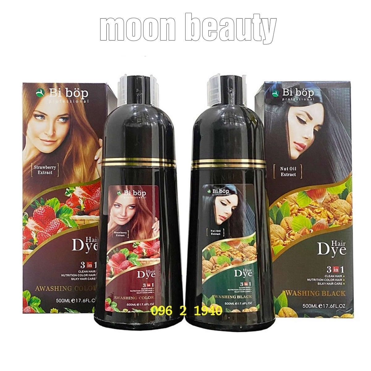 Dầu gội phủ bạc đen tóc bibop - gội là đen tóc ( nâu tóc