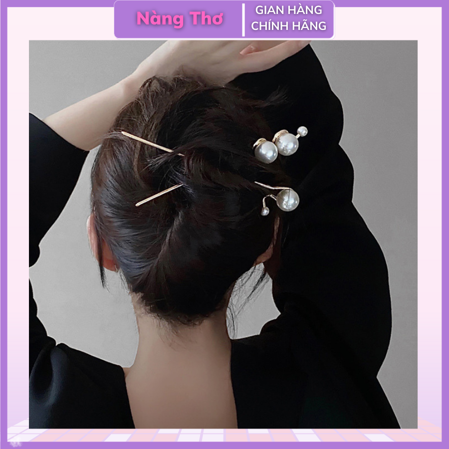 Trâm cài tóc đính hạt châu sang chảnh HOT TREND