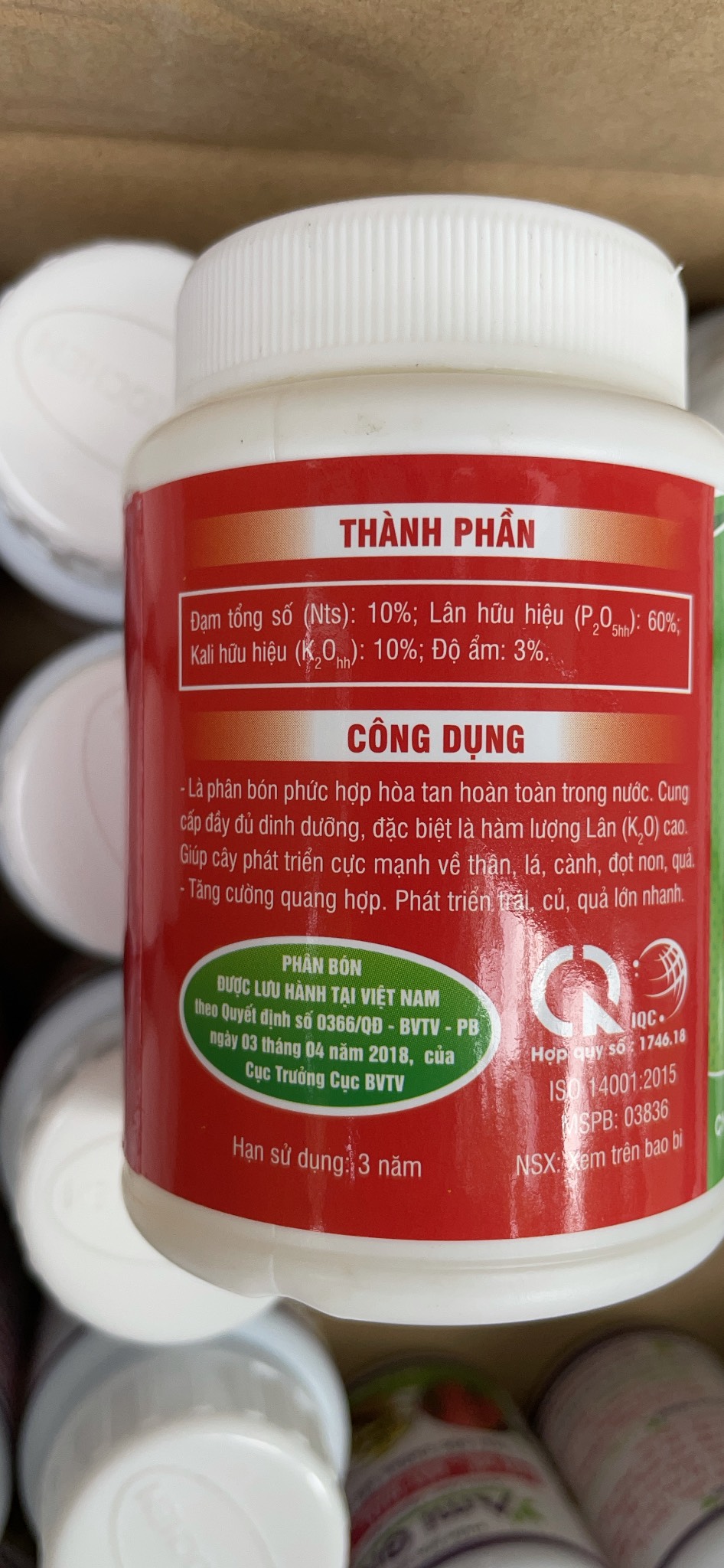 Phân bón lá siêu lân 10.60.10 lọ 100gr FDA