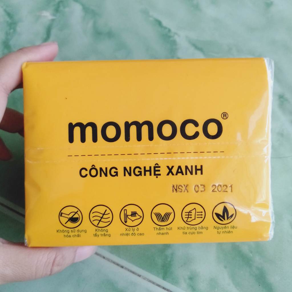 Khăn giấy rút Momoco (giấy lụa trắng 300 tờ)