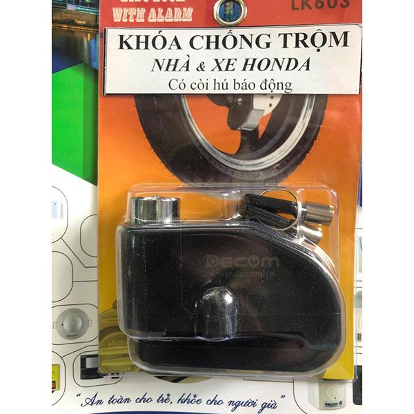 [HOT SALE] Khoá đĩa xe máy báo động chông trộm DC LK603 (khoá bánh-Có còi hú)