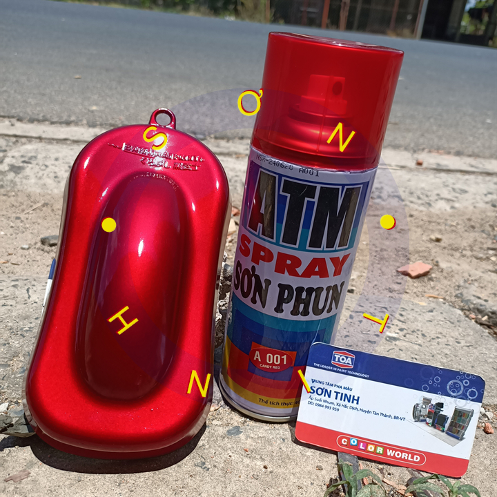 Sơn Xịt ATM A001 màu đỏ candy
