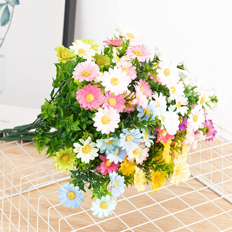 Cúc Họa Mi Daisy Chùm lớn đa sắc cực lãng mạn - Hoa giả trang trí siêu đẹp