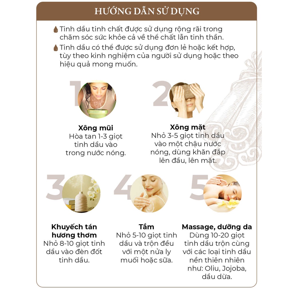 10Ml Tinh Dầu Xông Mặt Quế Thơm