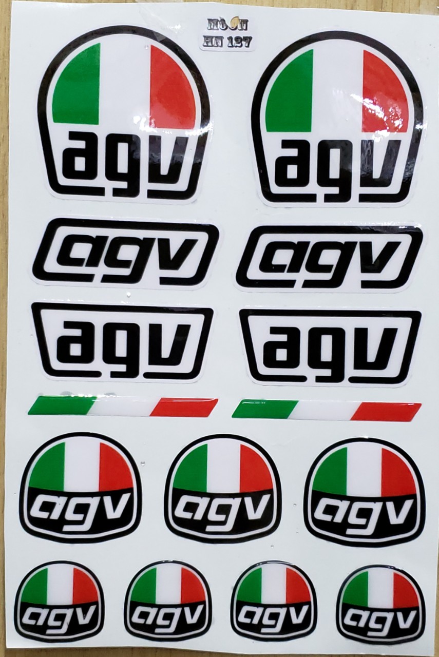 TEM LOGO NỔI TRANG TRÍ XE- AGV - HN127