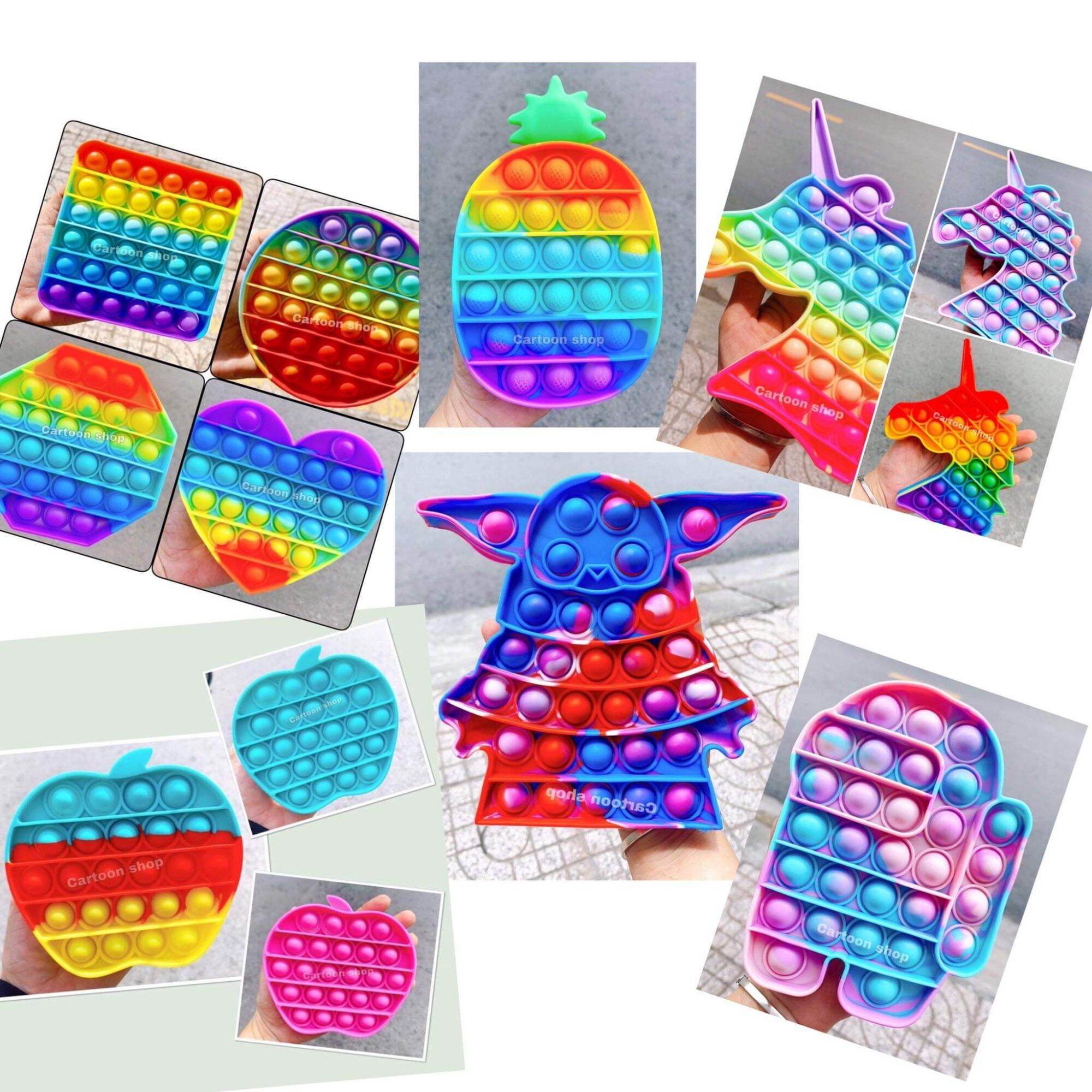 [MUA 2 GIẢM 5%][HCM](SẴN HÀNG) POP IT RAINBOW đồ chơi bấm bong bóng giảm căng thẳng