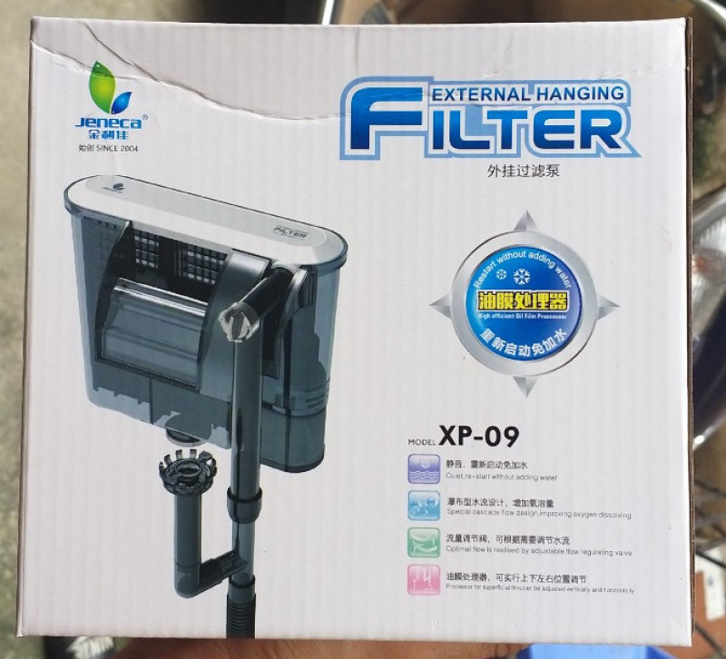 Lọc Treo Hồ Cá Jeneca XP - 09 công suất 3.5W Tích Hợp Lọc Váng dành cho hồ cá cảnh, thủy sinh