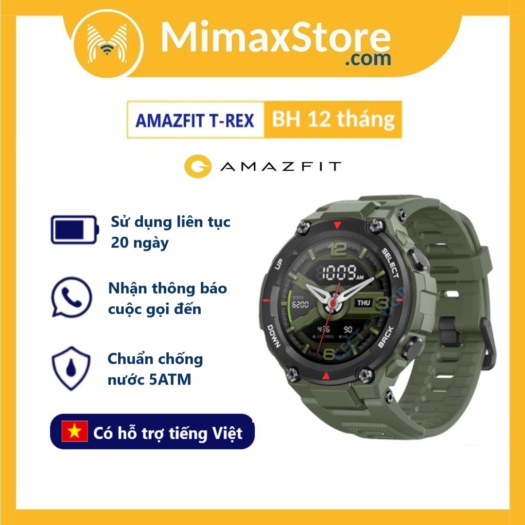 Đồng Hồ Thông Minh Xiaomi Amazfit T-REX - A1919 - Bản Quốc Tế - Phân Phối Bởi Digiworld