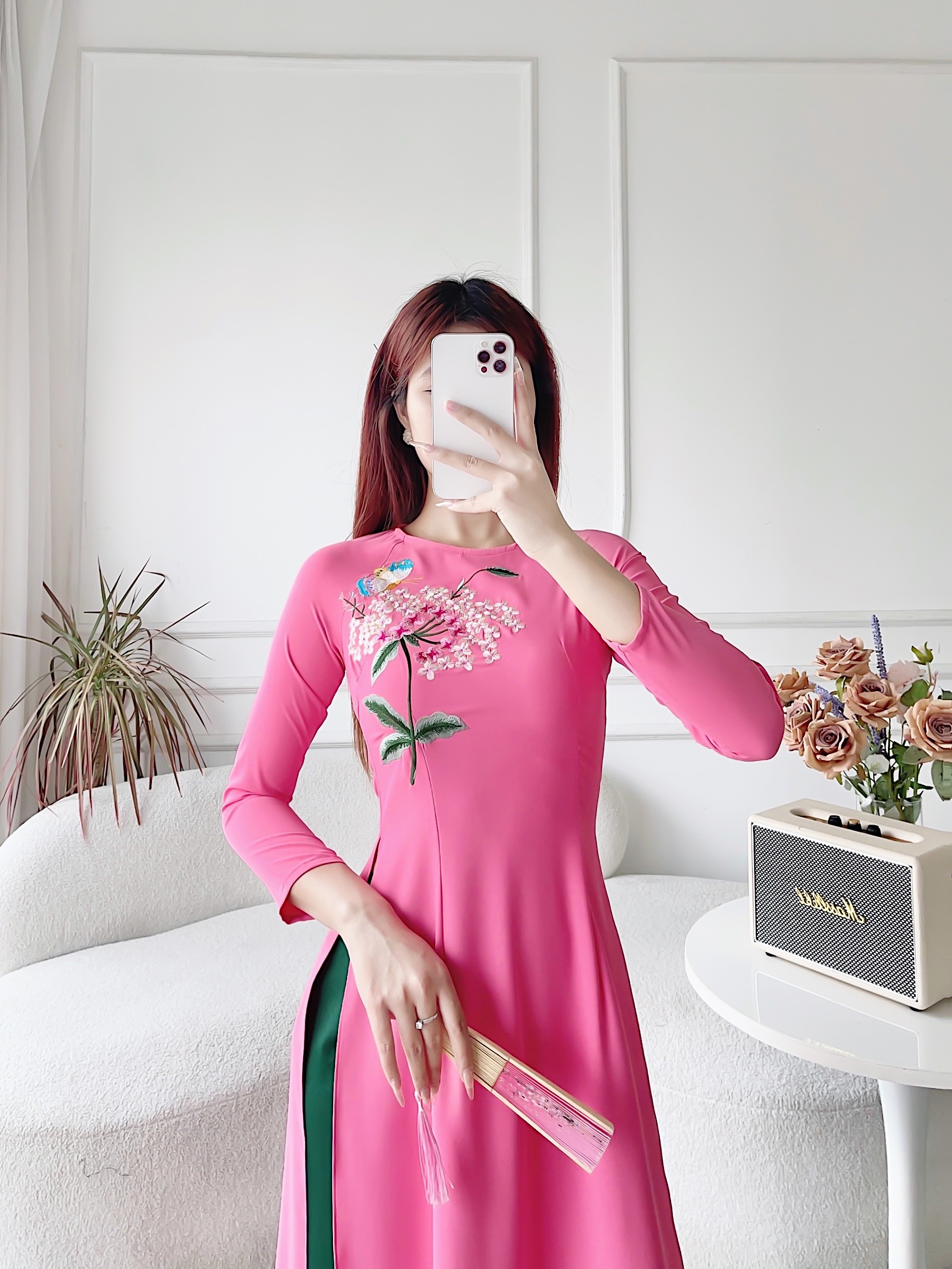 Áo dài áo dài cách tân lụa mỹ cao cấp áo dài nữ MÃ TK12