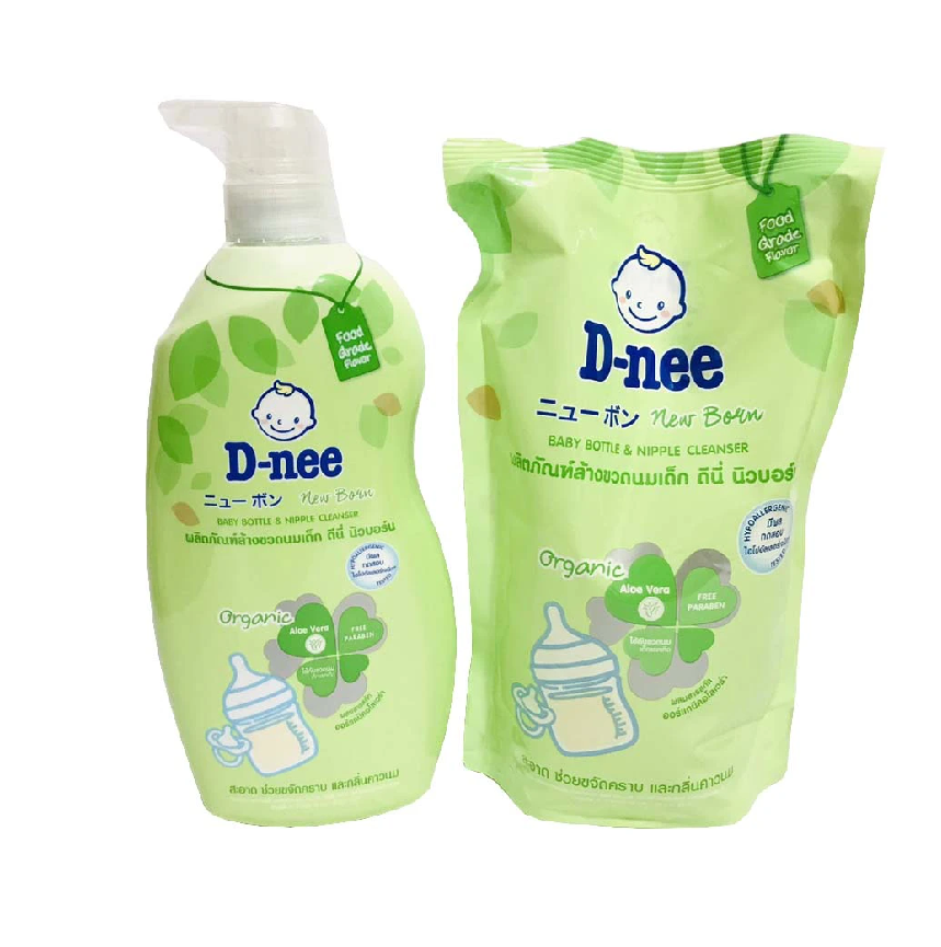 Combo 1 chai 1 túi rửa bình sữa Dnee , nước rửa bình sửa cho bé, túi rửa bình rữa dnee 600ml, nước rửa bình rữa cho bé dạng bịch tiện lợi, chai nước rửa bình sữa dnee 650ml