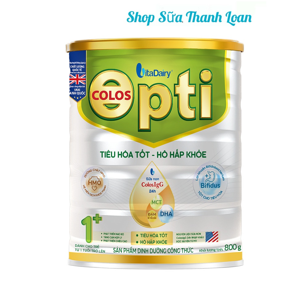 (HSD T12-2026) (Quét Mã QR Tích Xu) Sữa Bột Vitadairy Colos Opti 0+/ 1+ 800g.
