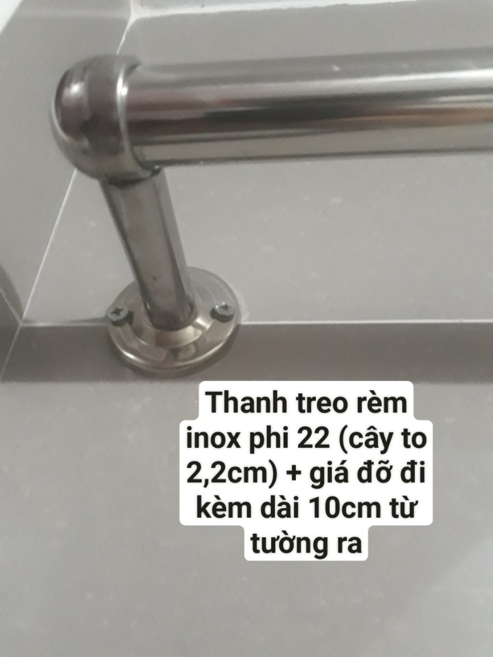 Thanh Treo Rèm Cửa Dài 1m Bằng Inox Cây Phi 22