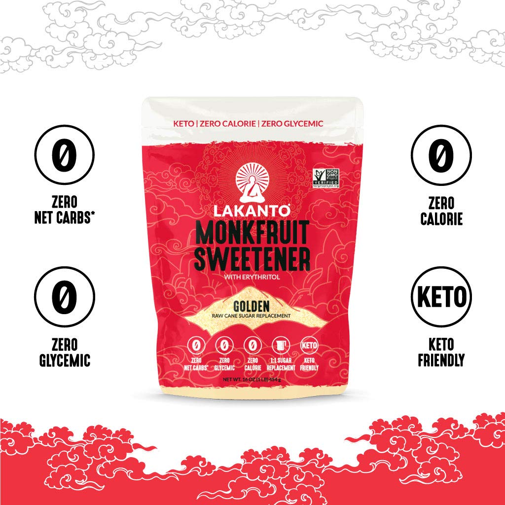 Đường ăn kiêng La Hán Quả (Monkfruit Sweetener with Erythritol) - LAKANTO - 454g