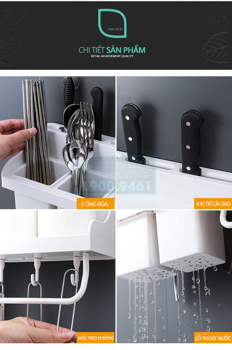 Kệ nhà bếp 2 hộp, có treo khăn 9270