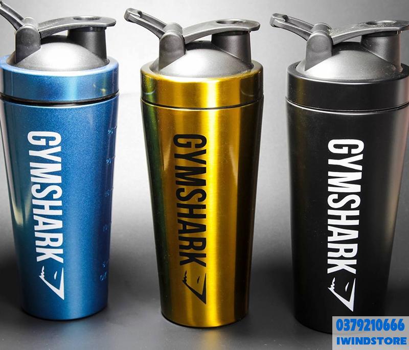 Bình Lắc Sharker  Bình Nước Inox Gym Shark