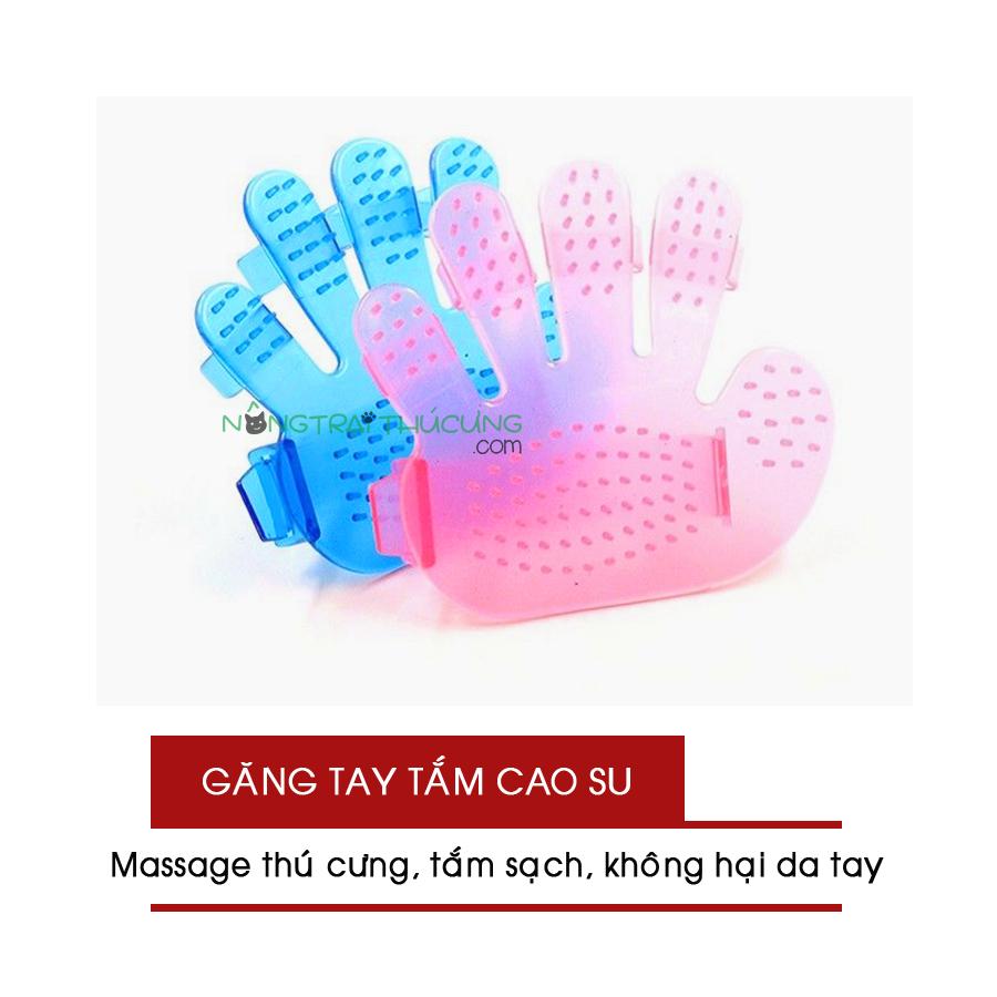 Găng Tay Nhựa Tắm Chó Mèo - Găng Tay Chăm Sóc Thú Cưng - [Nông Trại Thú Cưng]