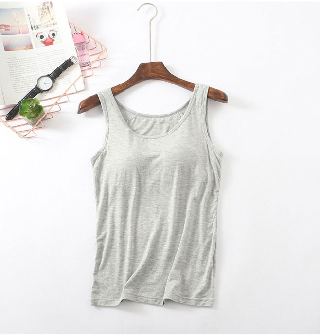 Áo thun Ba Lỗ nữ kèm BRA BEAUTIFUL FASHION cotton co giãn