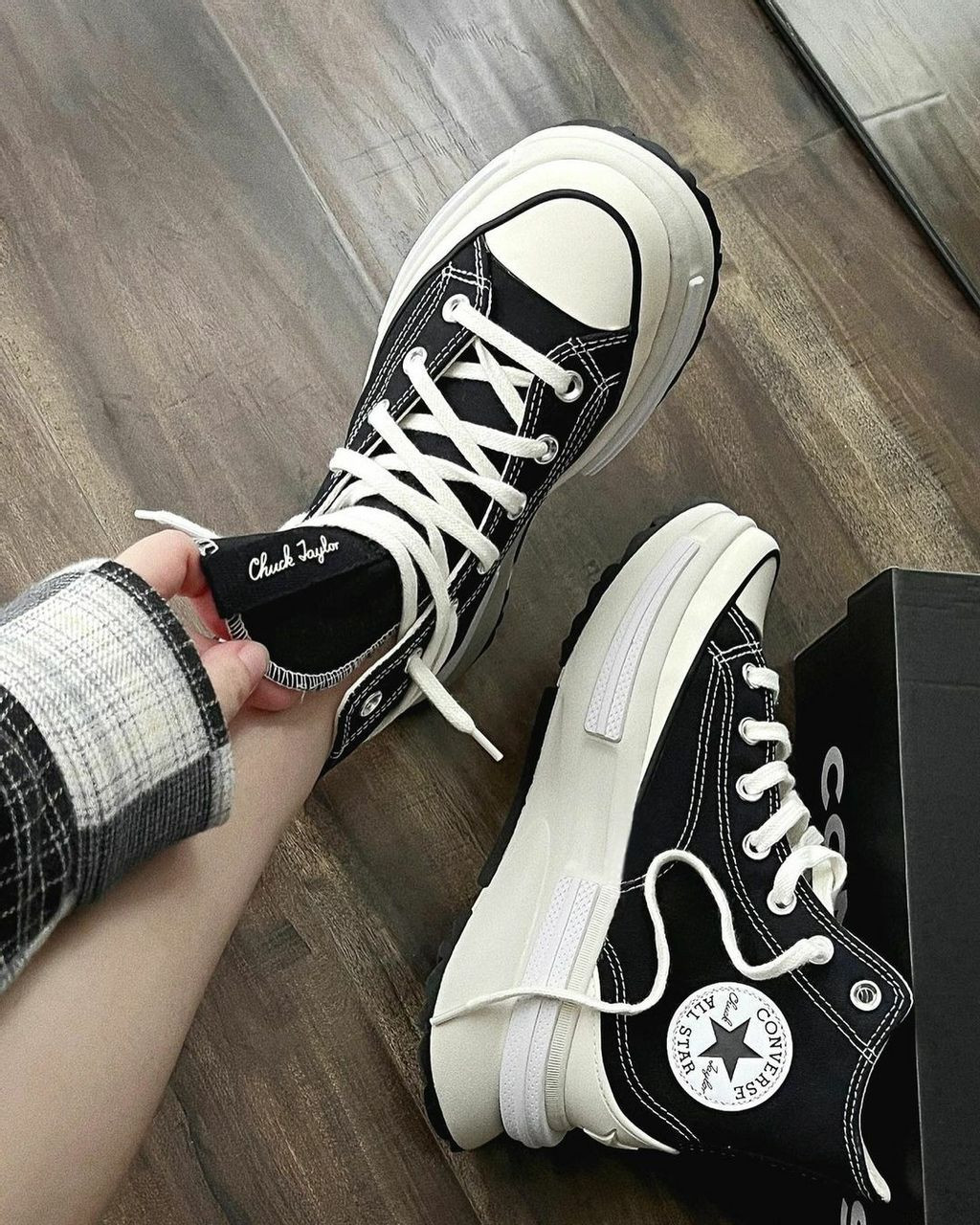 Giày Converse RUN STAR LEGACY CX HIGH TOP BLACK ( Full box)