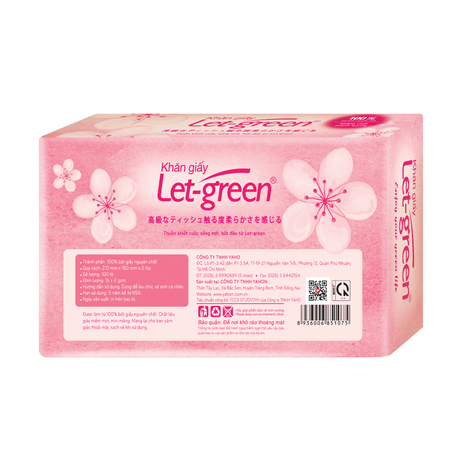 Khăn giấy hộp Let-Green 160 tờ